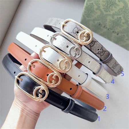 Gucci Belts In Calfskin/GG Canvas 20MM  Color Options