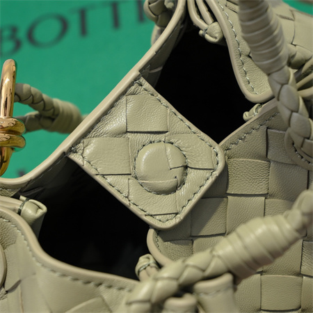 BV Small Parachute Shoulder Bag In Lambskin Travertine