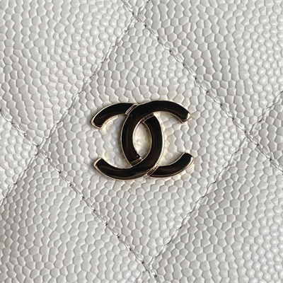 Chanel Small Hobo Bag Grained Calfskin & Gold-Tone Metal White AP4386
