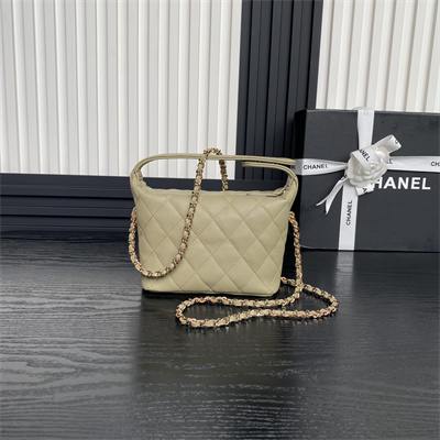 Chanel Small Hobo Bag Grained Calfskin & Gold-Tone Metal Beige AP4386