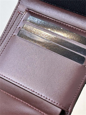 Chanel Small Flap Wallet Tri-Fold Grained Calfskin Gold Tone Metal Black A82288 (big grain)