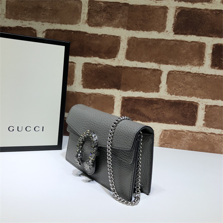 Gu.cci Dionysus Super Mini Bag Grey Leather 476432