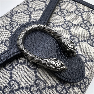 Gu.cci Dionysus GG Supreme chain wallet GG Supreme canvas Blue 401231