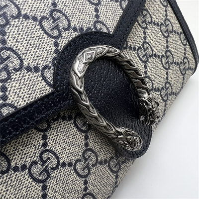 Gu.cci Dionysus GG Supreme chain wallet GG Supreme canvas Blue 401231