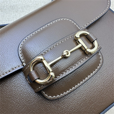 Gu.cci Horsebit 1955 Mini Bag Brown Leather 658574