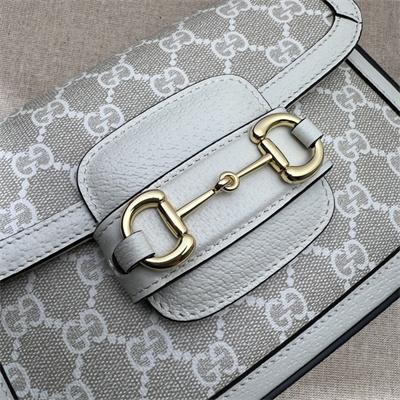 Gu.cci Horsebit 1955 Mini Bag GG Canvas Cream 658574