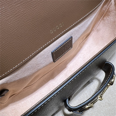 Gu.cci Horsebit 1955 Small Shoulder Bag Brown Leather 735178