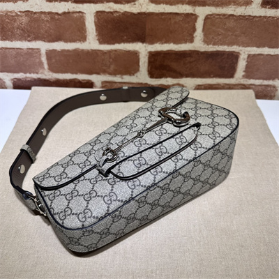 Gu.cci Horsebit 1955 Small Shoulder Bag GG Canvas 764155