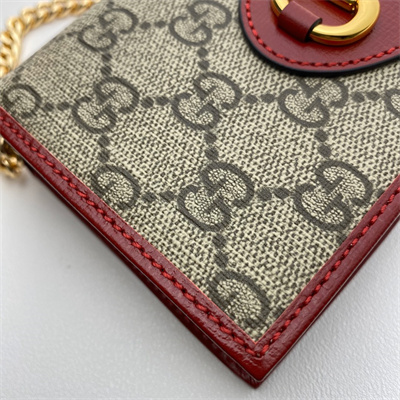 Gu.cci Horsebit 1955 Wallet With Chain GG Supreme Canvas 621892