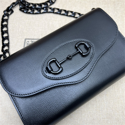 Gu.cci Horsebit 1955 Mini Bag Black Leather 724713