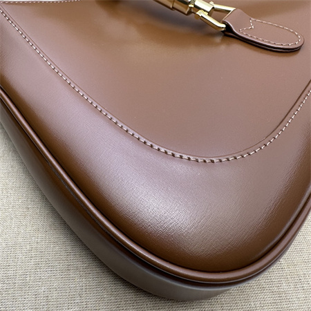 Gu.cci Jackie 1961 Small Shoulder Bag Brown Smooth Leather 636709