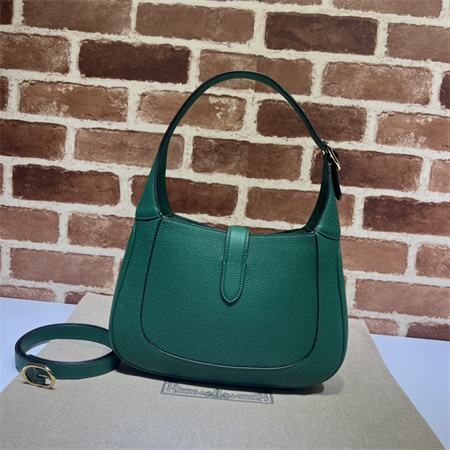 Gu.cci Jackie 1961 Small Shoulder Bag Green Grained Leather 636709