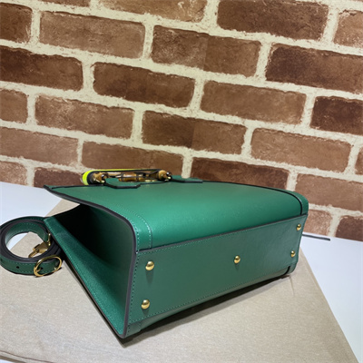 Gu.cci Diana Small Tote Bag Green Leather 660195