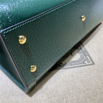 Gu.cci Diana Small Tote Bag Green Leather 2 Straps 702721