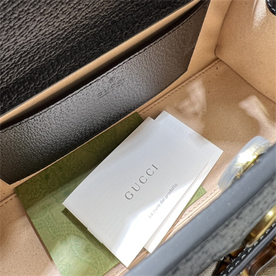 Gu.cci Diana Small Shoulder Bag Black Leather 735153