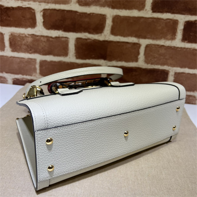 Gu.cci Diana Small Shoulder Bag White Leather 735153