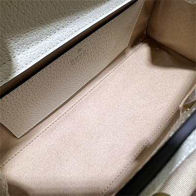 Gu.cci Diana Small Shoulder Bag White Leather 735153