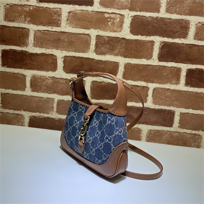 Jackie 1961 Mini Shoulder Bag GG Denim Blue 637092