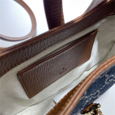 Jackie 1961 Mini Shoulder Bag GG Denim Blue 637092