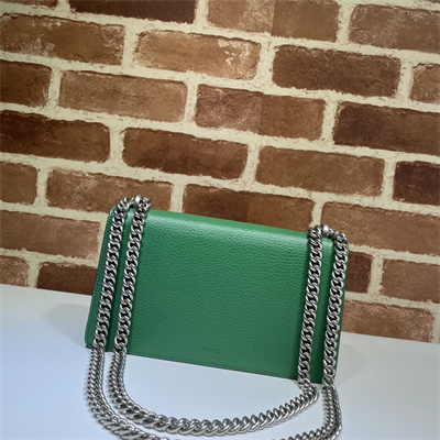 Gu.cci Dionysus Small Rectangular Bag Green Leather 499623