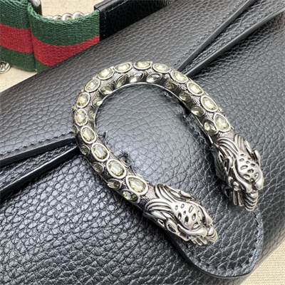 Gu.cci Dionysus Small Shoulder Bag Black Leather 731782