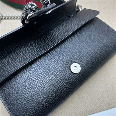 Gu.cci Dionysus Small Shoulder Bag Black Leather 731782