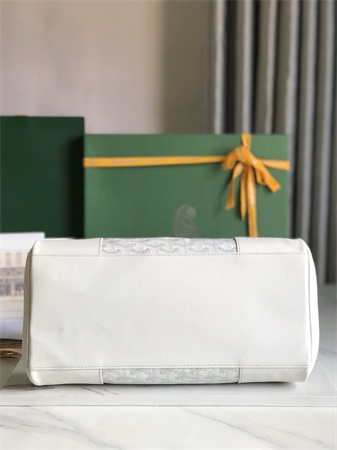 Goyard Saigon Tote Bag Goyardine Canvas & Chevroches Calfskin White