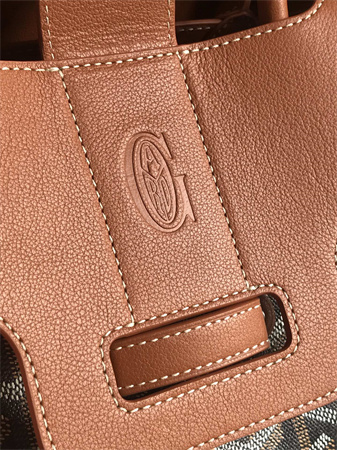 Goyard Saigon Tote Bag Goyardine Canvas & Chevroches Calfskin Black/Tan