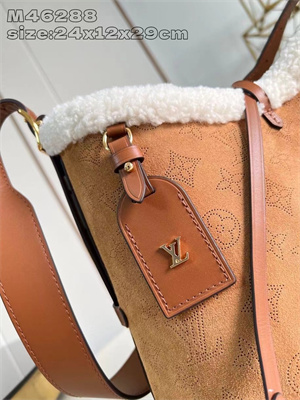 L.V Carryall PM Bag Suede Leather Brown M11843