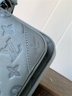 L.V Trio Messenger Bag Monogram Shadow calf leather Anthracite Gray M46603