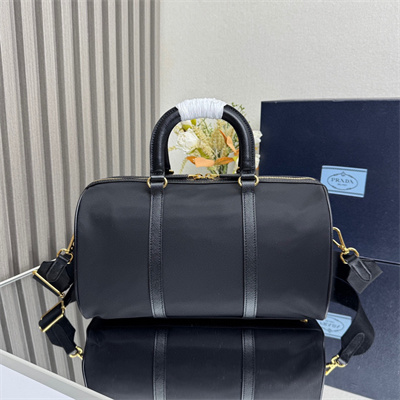 Prada Re-Edition 1978 medium Re-Nylon and Saffiano leather top-handle bag Black 1BB233