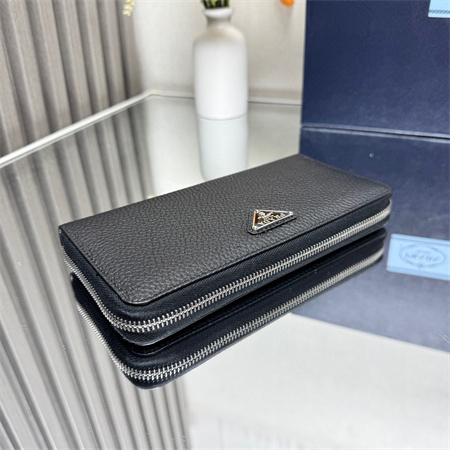 Prada Grained Leather Wallet Black 2ML317