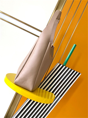 Y.S.L LE 5 A 7 Supple Large HOBO BAG In Beige Leather