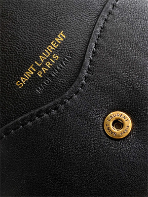 Y.S.L LOULOU Mini in MATELASSÉ lambskin Gold Tone Metal Black Color