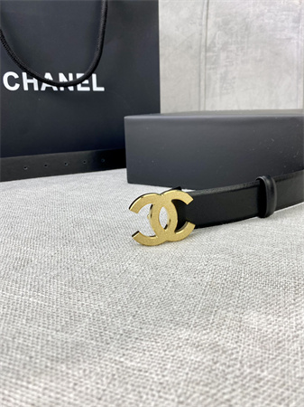 Chanel Belts In Calfskin 30MM In Black Gold/Silver hardware