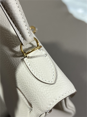 Kelly Retourne Bag Togo Leather 25/28CM Gold/Silver Hardware In Craie Color HS