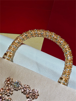 Roger Vivier Jewel Efflorescence Mini Bag In Satin Beige