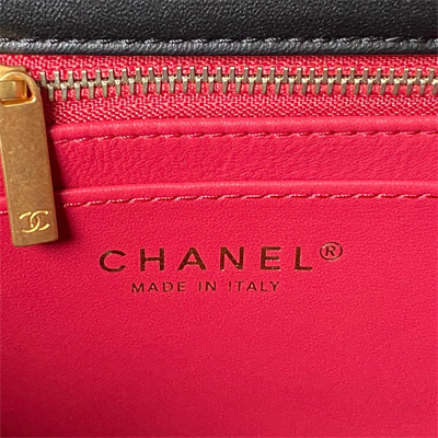 Chanel 23S Camellia Flap Bag Lambskin Gold Tone Metal Black AS4064