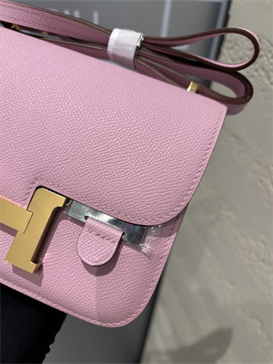 Constance Bag Epsom Leather 18CM Gold/Silver Tone Metal In mauve sylvestre Color HS  (With mirror)