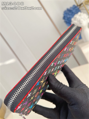 LV x TM Clémence Wallet Multicolor Monogram Canvas Black M13408