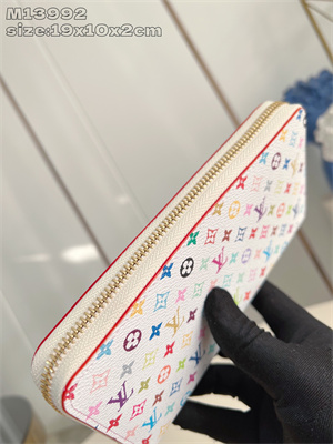 LV x TM Zippy Wallet Multicolor Monogram Canvas White M13992
