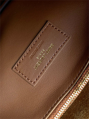 Y.S.L LE 5 A 7 Supple SMALL HOBO BAG In Brown Suede Leather