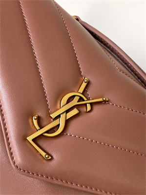 Y.S.L LOULOU Small in MATELASSÉ lambskin Gold Tone Metal