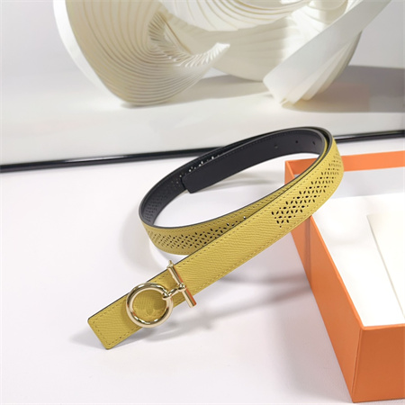Hermes Reversible Belt 25MM Epsom Leather Gold Tone Hardware Yellow/Black