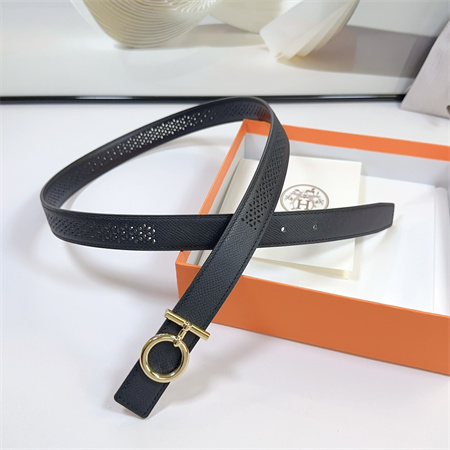 Hermes Reversible Belt 25MM Epsom Leather Gold Tone Hardware Black