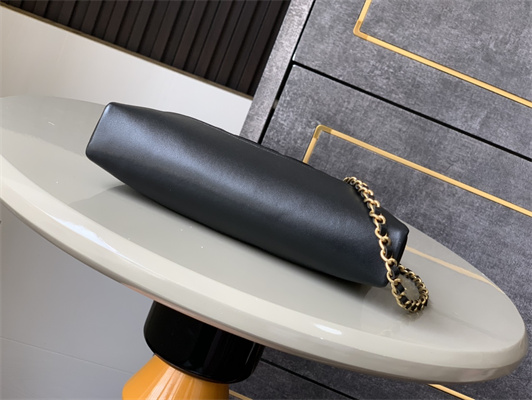 CHANEL 31 Nano Chain Bag Suede&Calfskin Gold Tone Metal Black AS3656