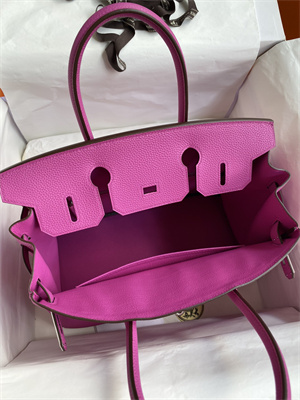 Bir.kin Bag Togo Leather 25/30/35 Gold/Silver Hardware In Magnolia Color HS