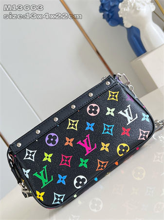LV x TM Pochette Accessoires Multicolor Monogram Canvas Black M13663