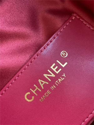 Chanel 25 Small Handbag Grained Calfskin Gold Tone Metal Dk Red AS5293