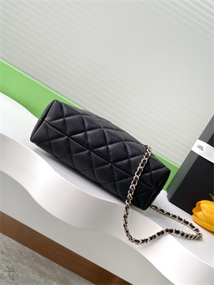 Chanel Coco Crush Top Handle Bag Grained Calfskin Gold Tone Metal Black AP4591